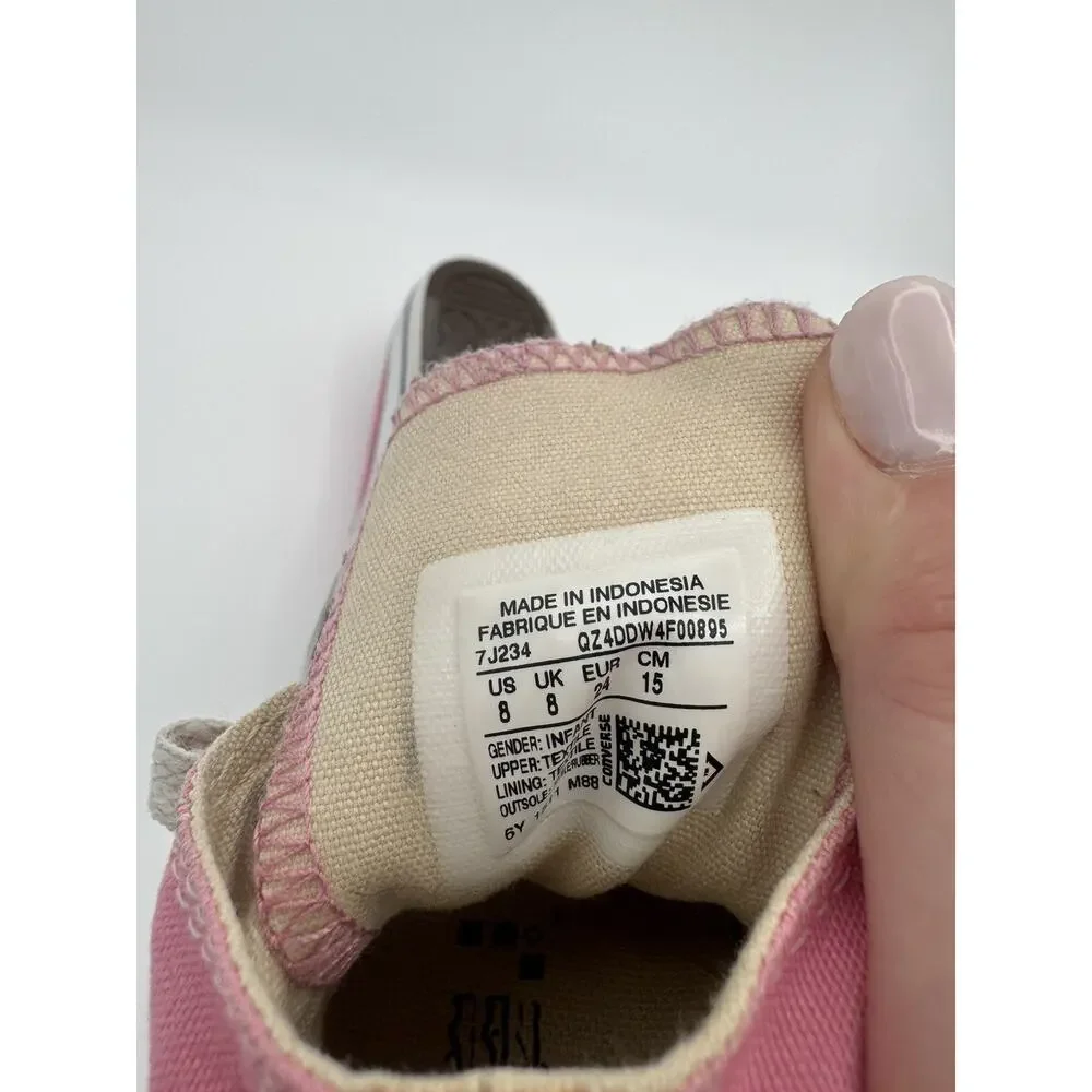 Infant Pink Converse Chuck Taylor All Star High Top Sneaker Size 8